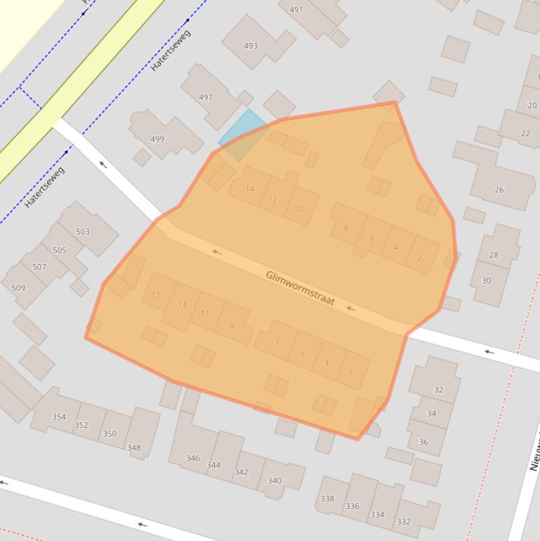 Kaart van postcodegebied 6533GZ.