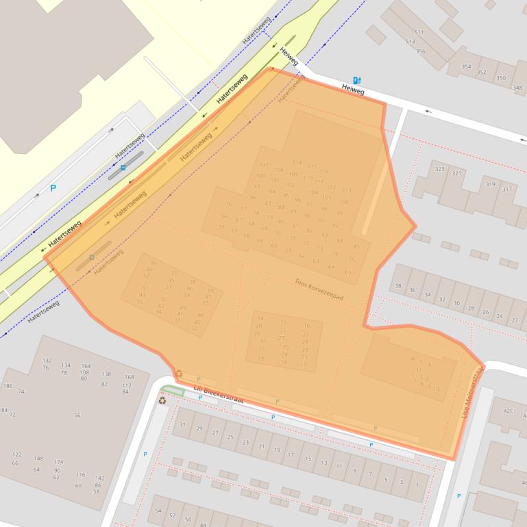 Kaart van postcodegebied 6533HA.