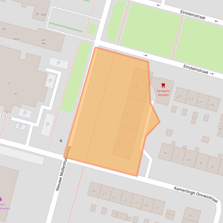 Kaart van postcodegebied 6533HC.