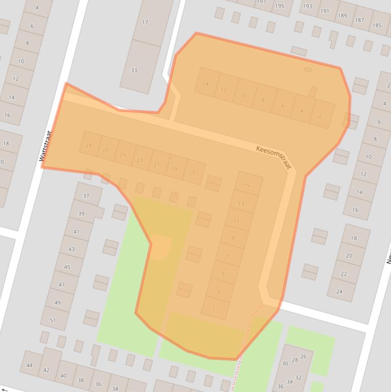 Kaart van postcodegebied 6533HS.