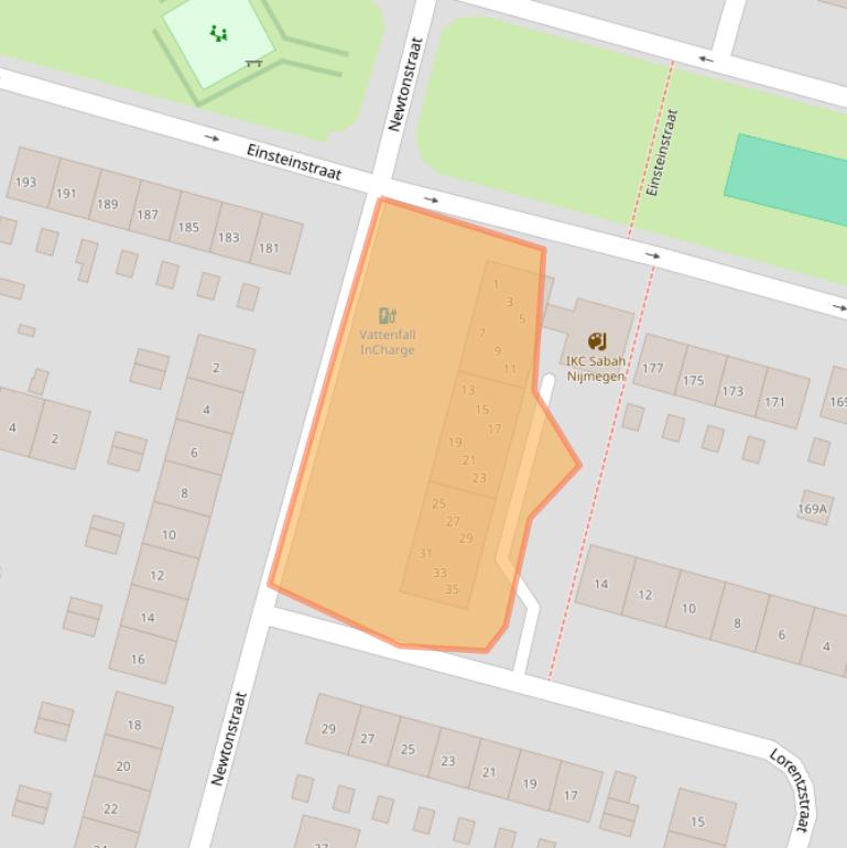 Kaart van postcodegebied 6533KA.