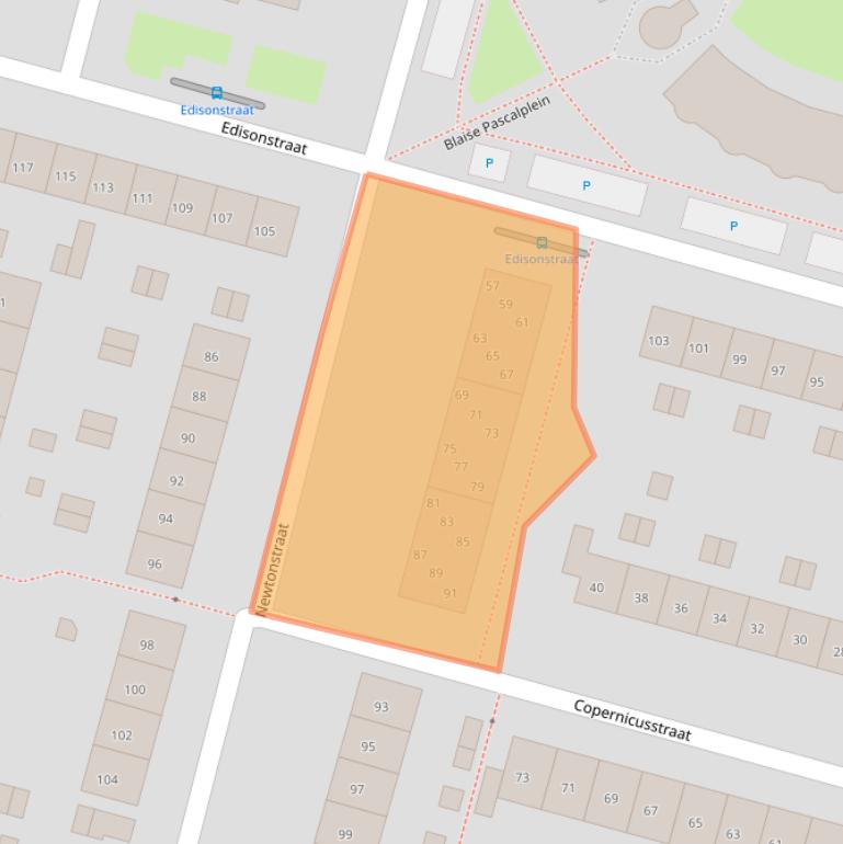 Kaart van postcodegebied 6533KC.