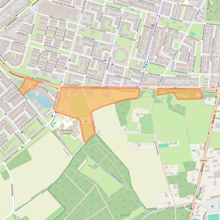 Kaart van postcodegebied 6533KH.