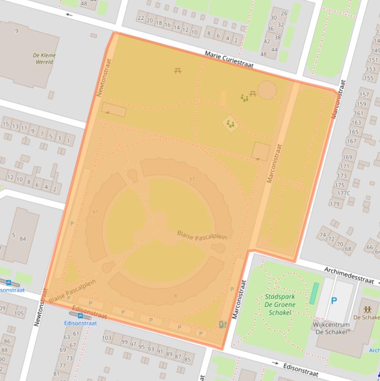 Kaart van postcodegebied 6533KJ.