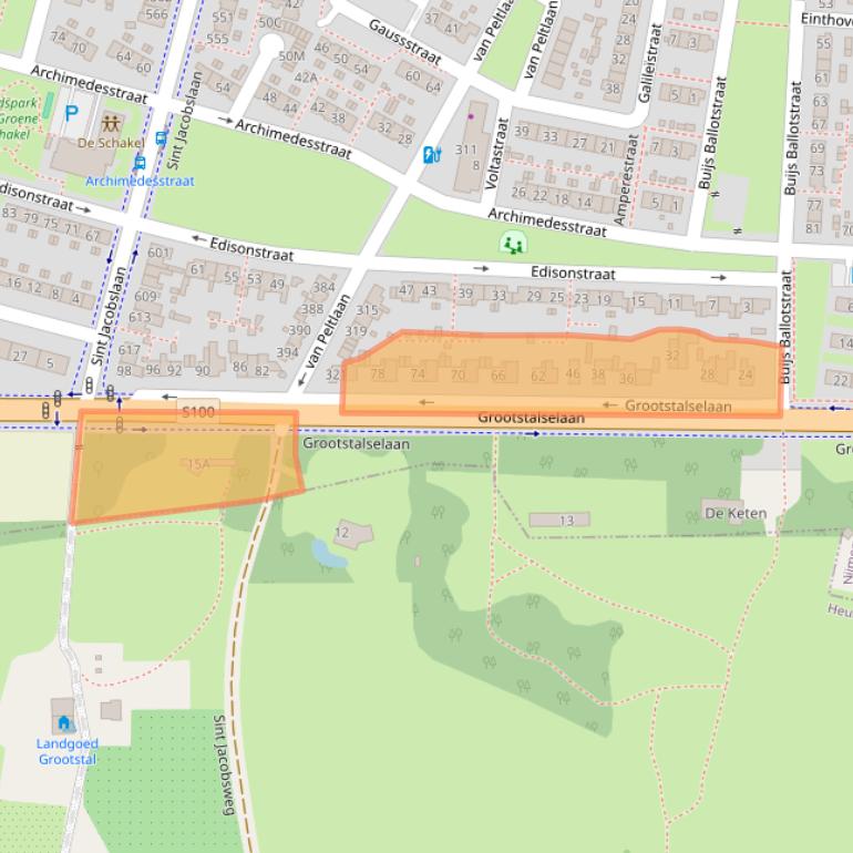 Kaart van postcodegebied 6533KK.