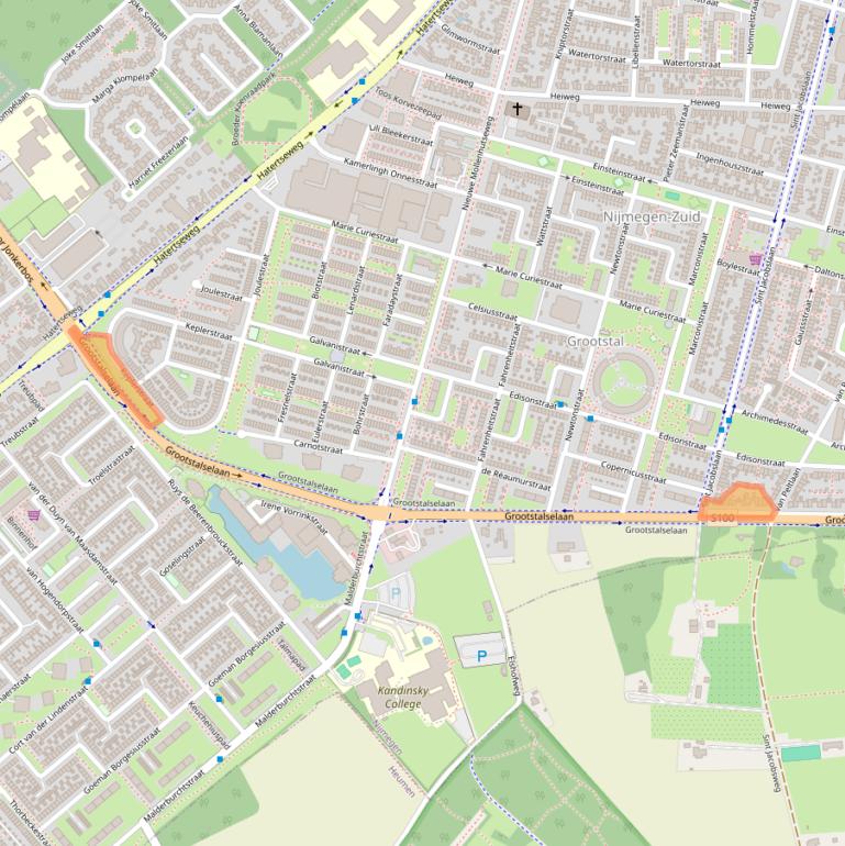 Kaart van postcodegebied 6533KL.