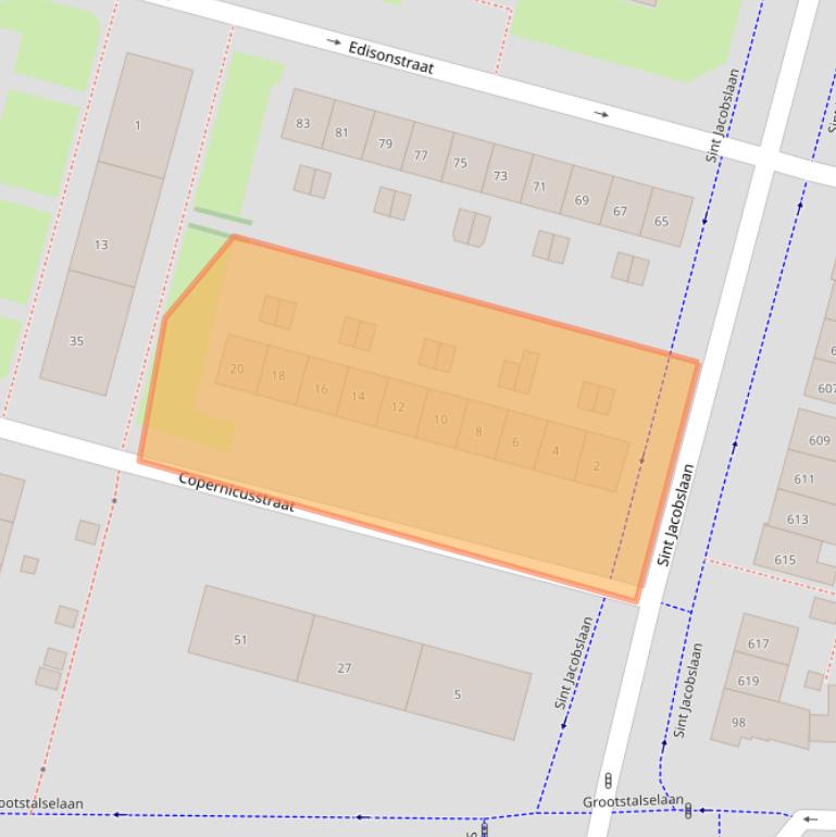 Kaart van postcodegebied 6533KP.