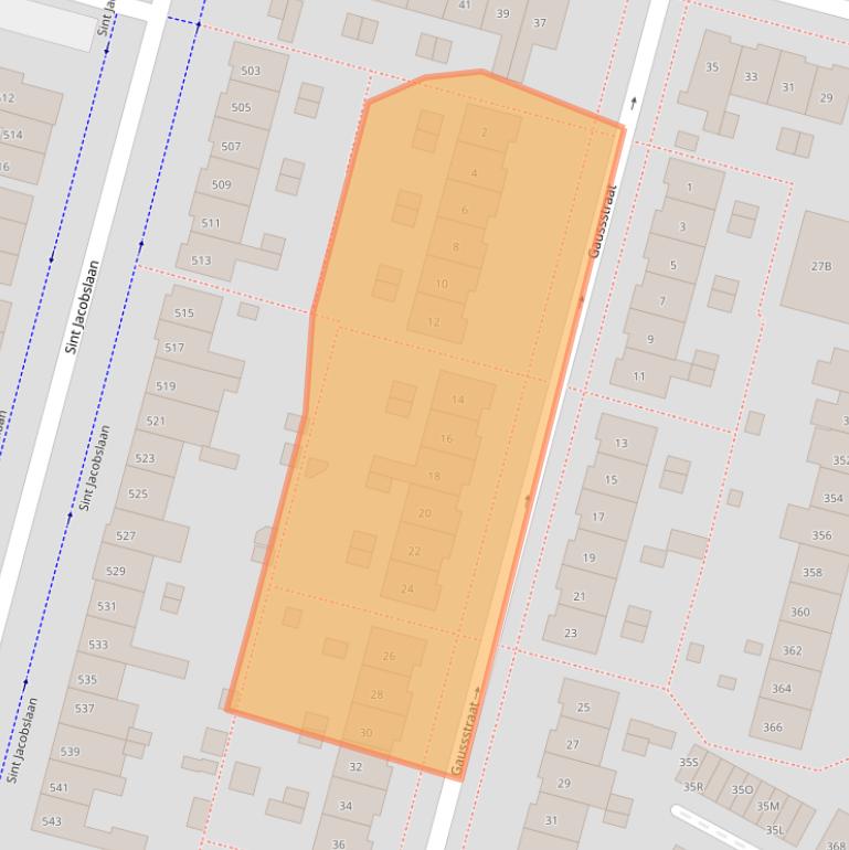 Kaart van postcodegebied 6533LE.