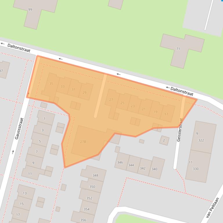 Kaart van postcodegebied 6533LJ.