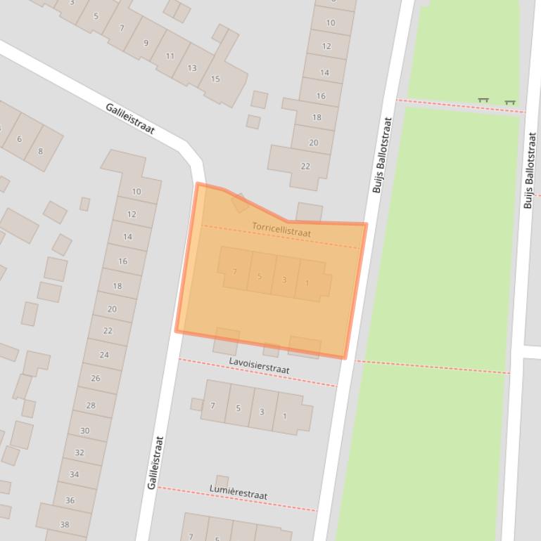 Kaart van postcodegebied 6533LM.