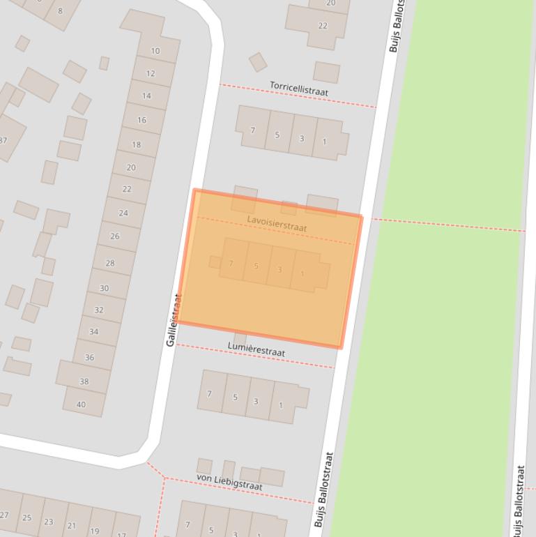 Kaart van postcodegebied 6533LP.