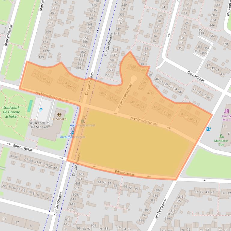 Kaart van postcodegebied 6533MB.