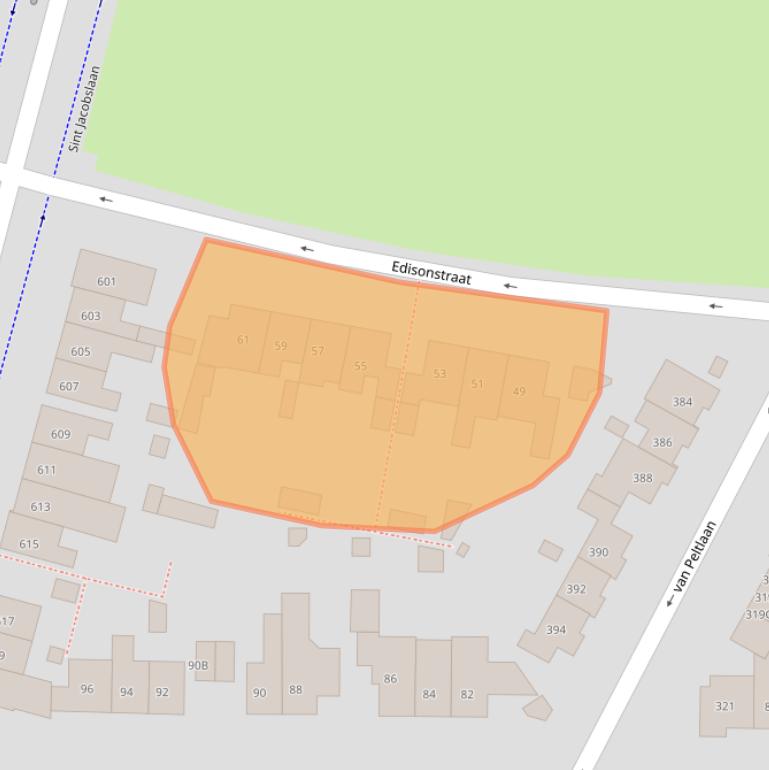 Kaart van postcodegebied 6533MD.