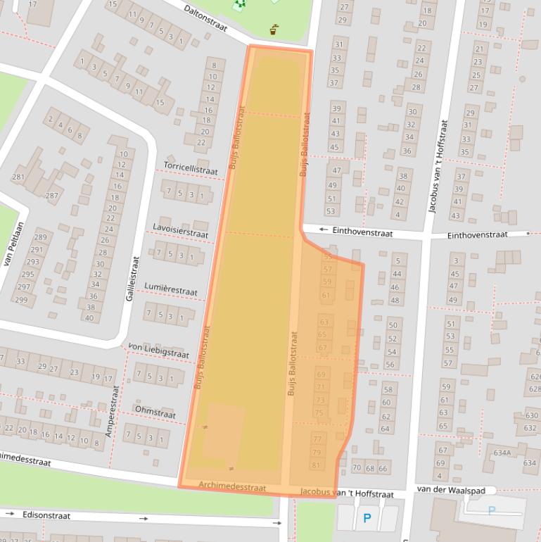 Kaart van postcodegebied 6533MN.