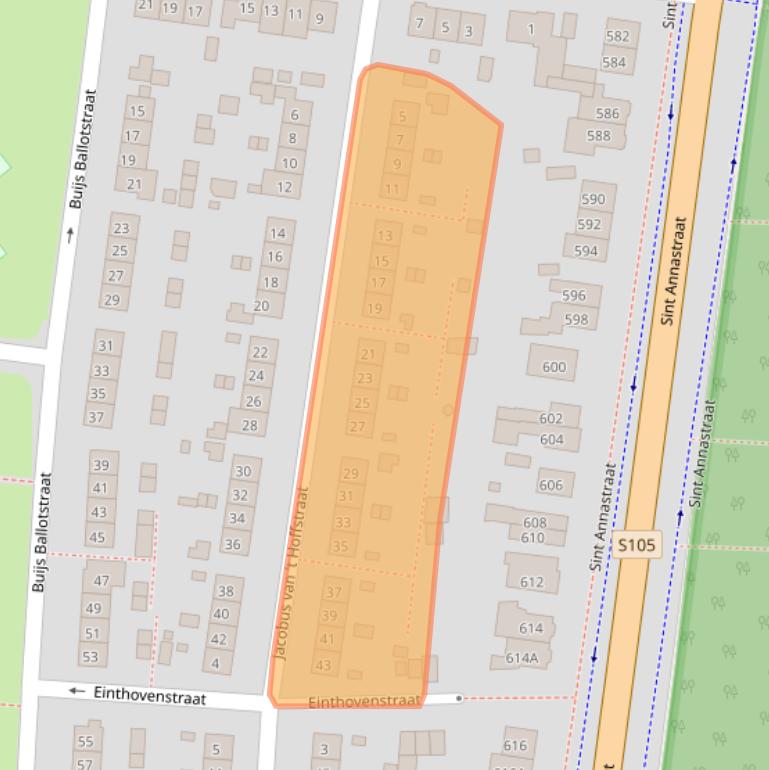 Kaart van postcodegebied 6533MR.