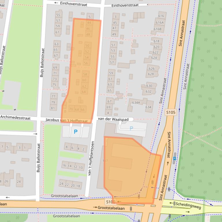 Kaart van postcodegebied 6533MZ.