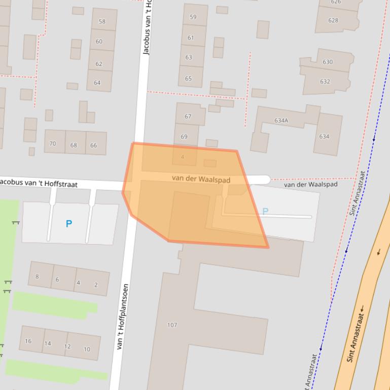 Kaart van postcodegebied 6533NB.