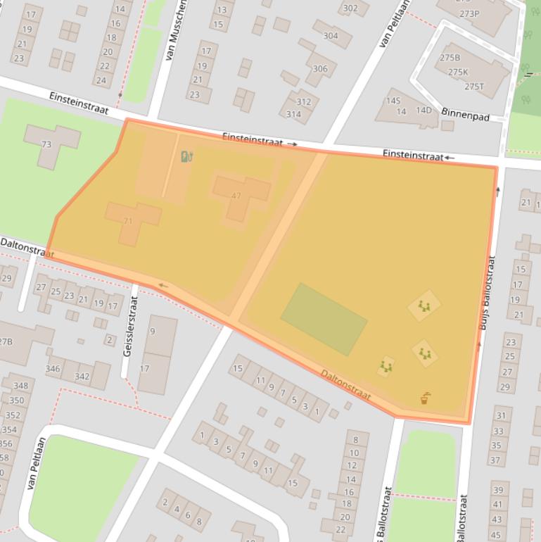 Kaart van postcodegebied 6533NG.