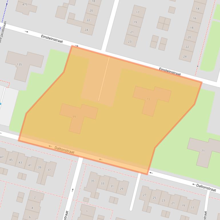 Kaart van postcodegebied 6533NH.