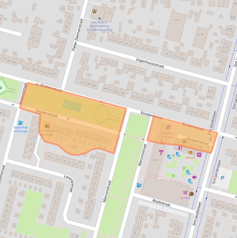 Kaart van postcodegebied 6533NK.