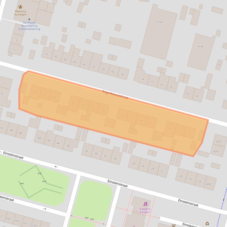 Kaart van postcodegebied 6533NW.