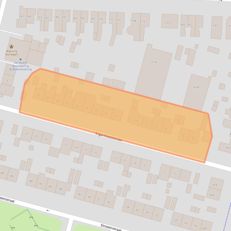 Kaart van postcodegebied 6533NX.