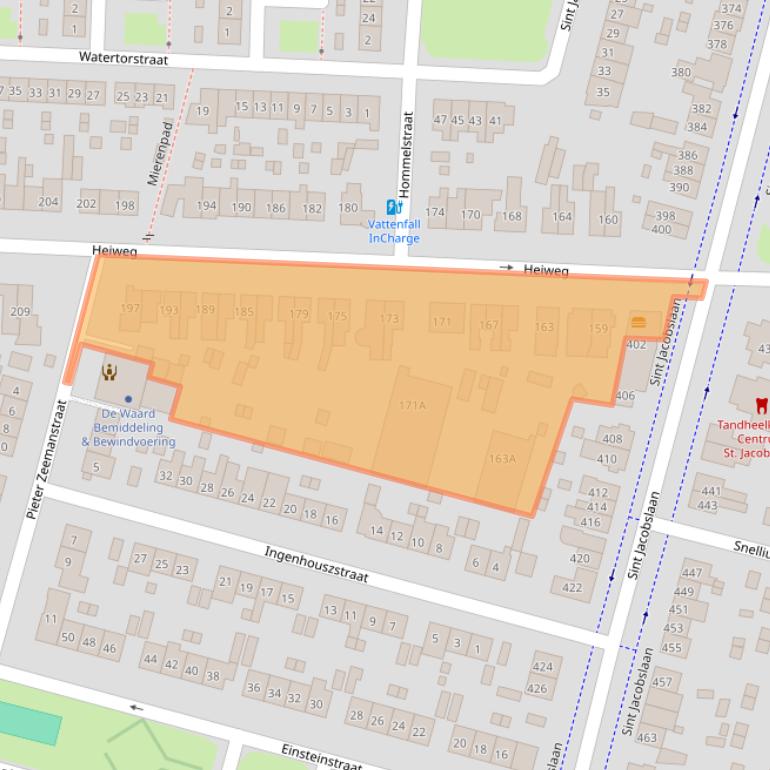 Kaart van postcodegebied 6533PB.