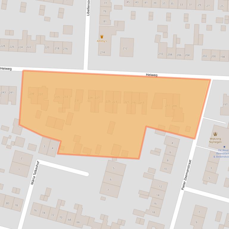 Kaart van postcodegebied 6533PC.