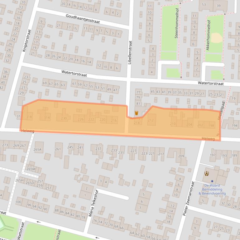 Kaart van postcodegebied 6533PH.