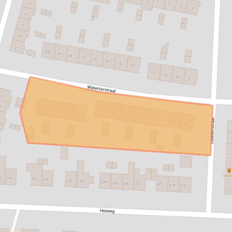 Kaart van postcodegebied 6533PT.