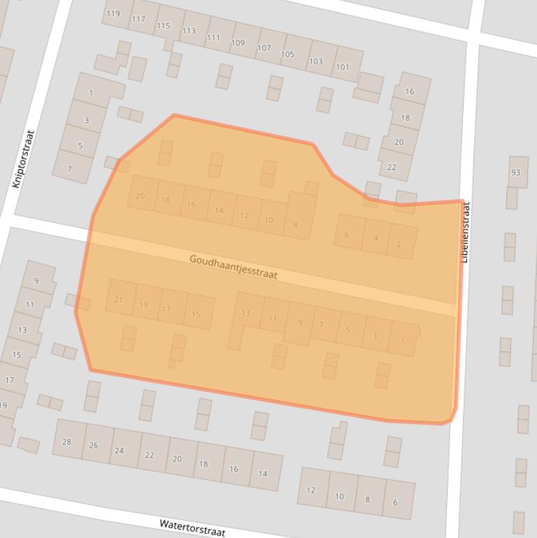 Kaart van postcodegebied 6533PW.