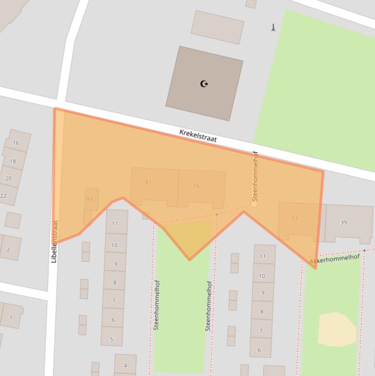 Kaart van postcodegebied 6533RC.