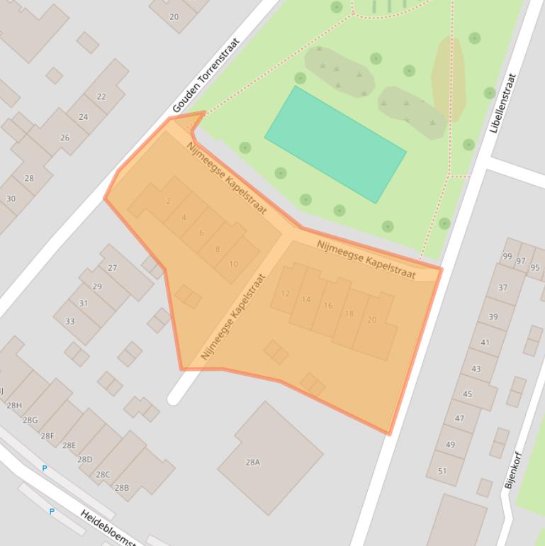 Kaart van postcodegebied 6533RP.