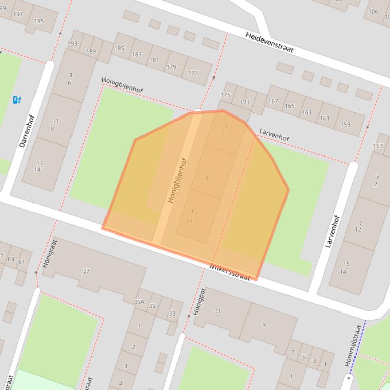 Kaart van postcodegebied 6533RW.