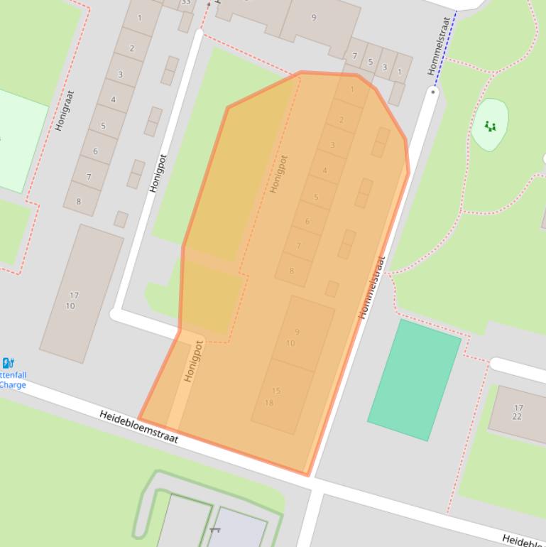 Kaart van postcodegebied 6533RX.