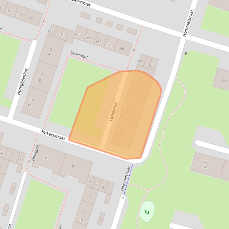 Kaart van postcodegebied 6533RZ.