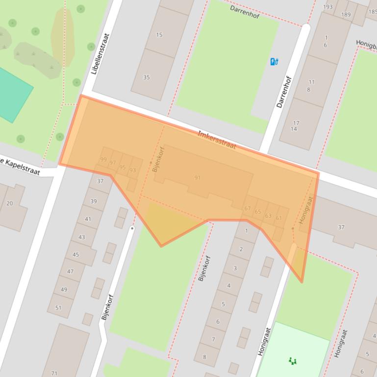 Kaart van postcodegebied 6533SC.