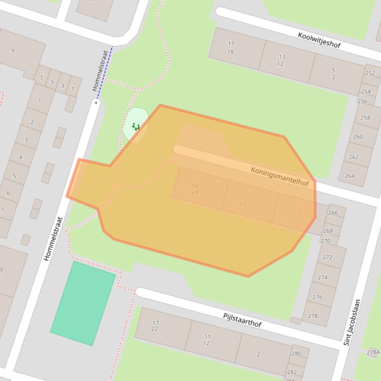 Kaart van postcodegebied 6533SJ.
