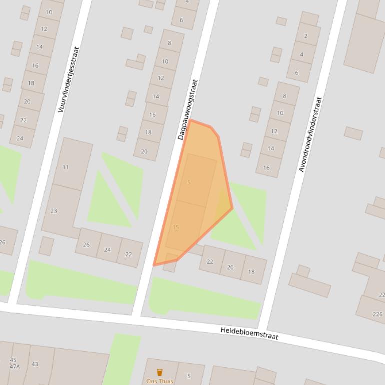 Kaart van postcodegebied 6533TD.