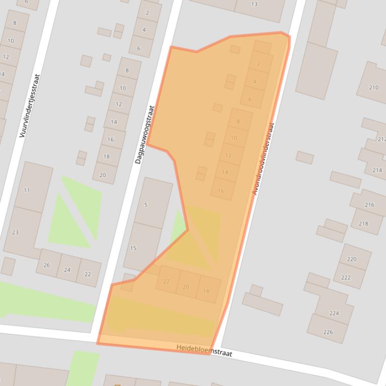 Kaart van postcodegebied 6533TG.