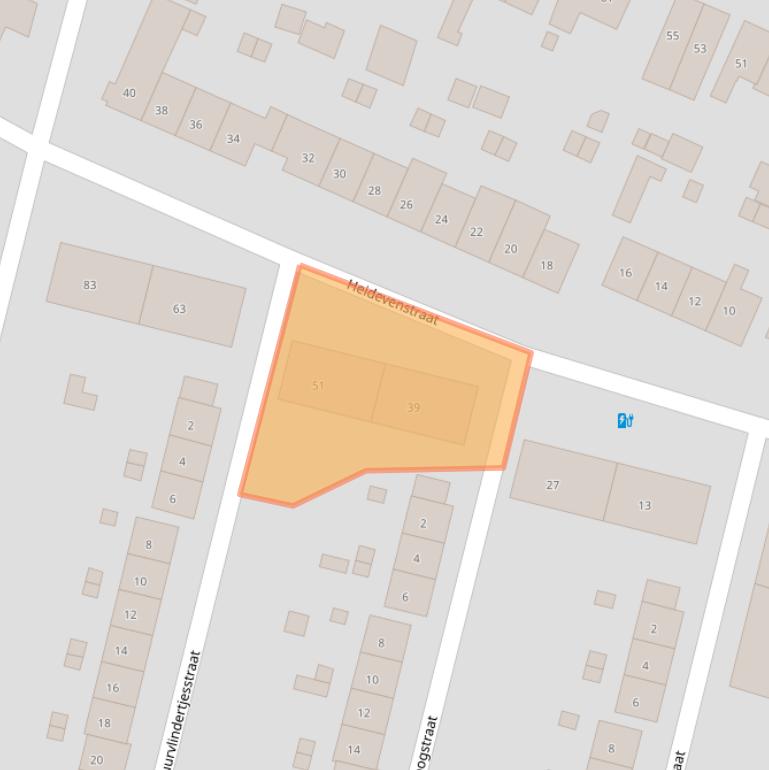 Kaart van postcodegebied 6533TK.