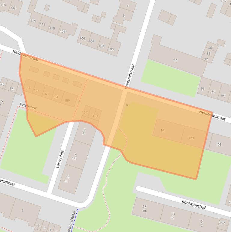 Kaart van postcodegebied 6533TM.