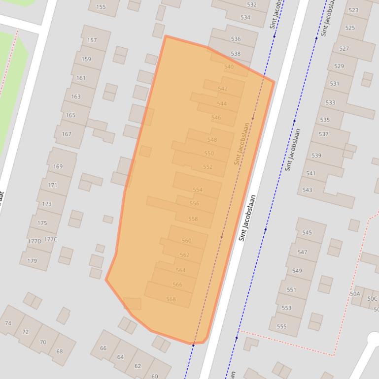 Kaart van postcodegebied 6533TZ.