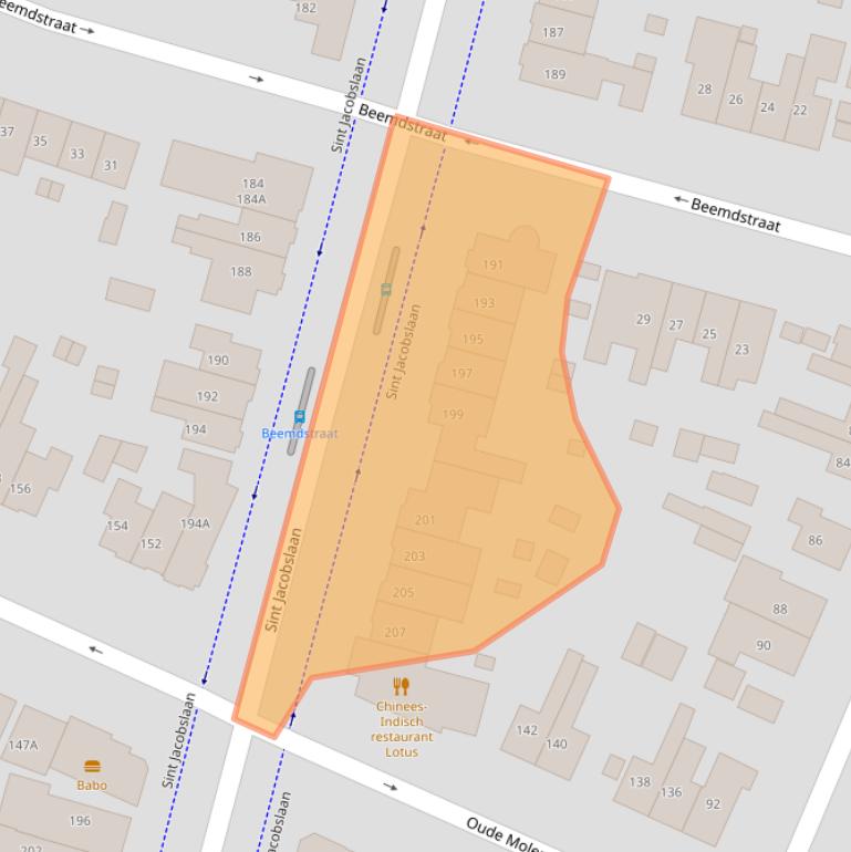 Kaart van postcodegebied 6533VB.