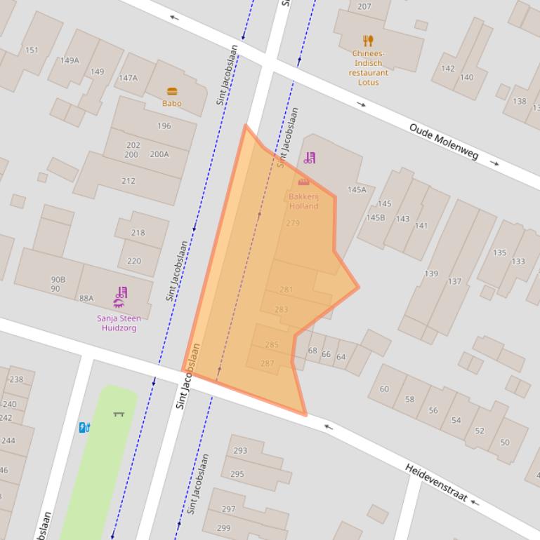 Kaart van postcodegebied 6533VC.