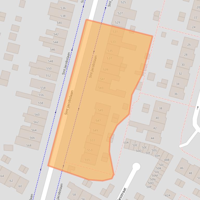 Kaart van postcodegebied 6533VK.