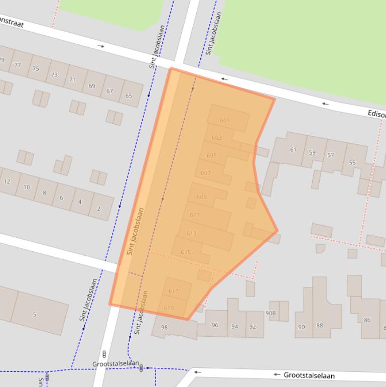 Kaart van postcodegebied 6533VL.