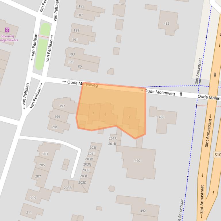 Kaart van postcodegebied 6533WE.