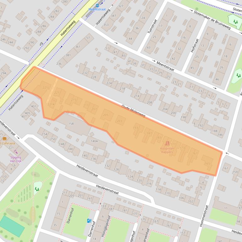 Kaart van postcodegebied 6533WK.