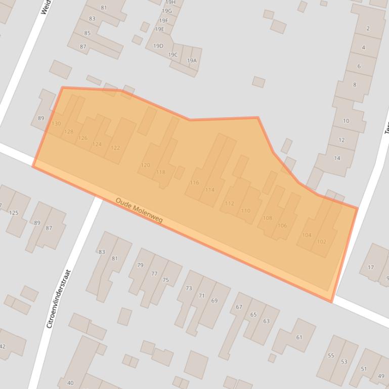 Kaart van postcodegebied 6533WN.